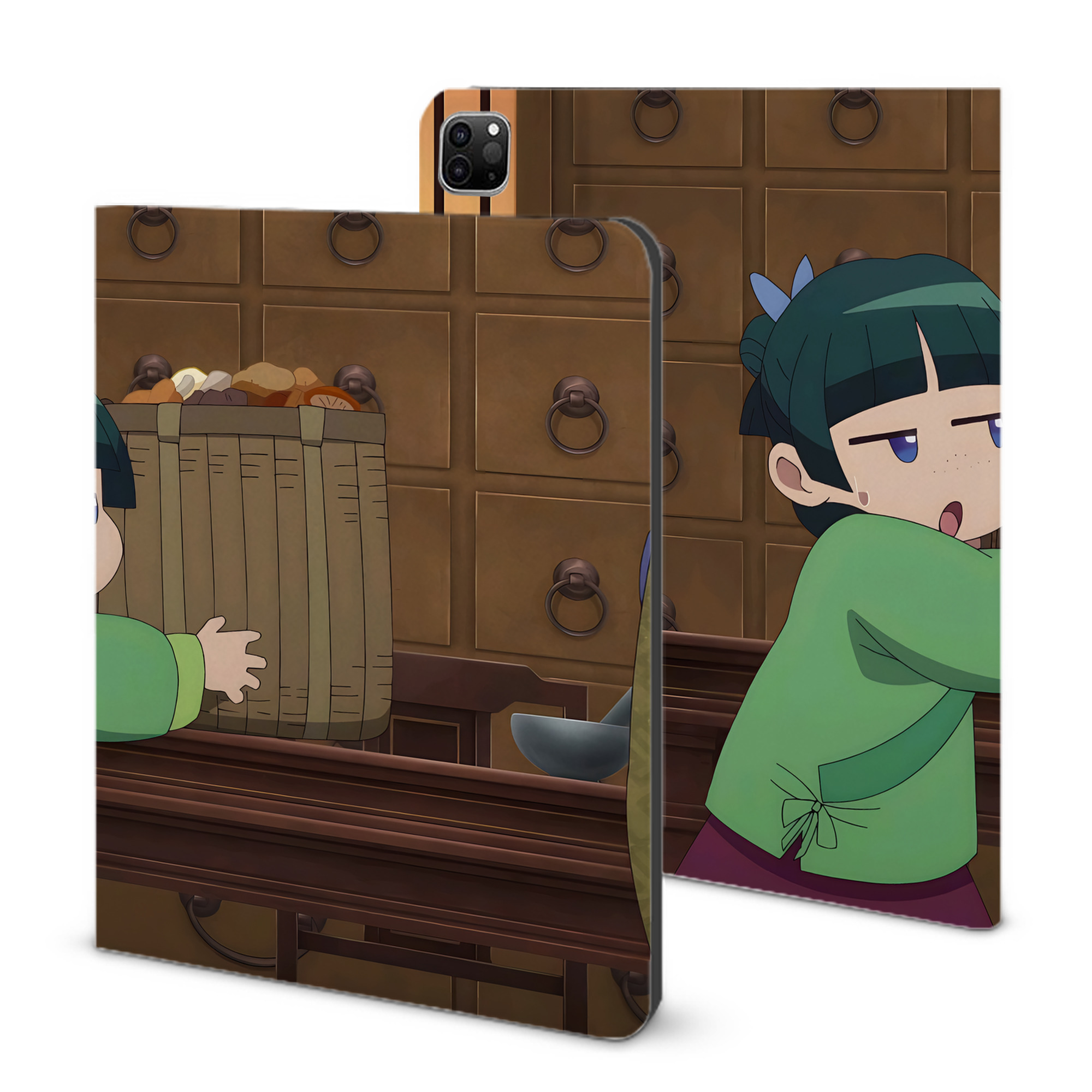 （画像用） 薬屋のひとりごと The Apothecary Diaries IPad ケース ブック型 PUレザー TPU 耐衝撃 軽量 薄型 ペン収納なし 全面保護 IPad 各モデル対応